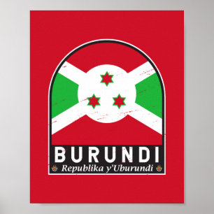 Poster Burundi Distresse Vintage
