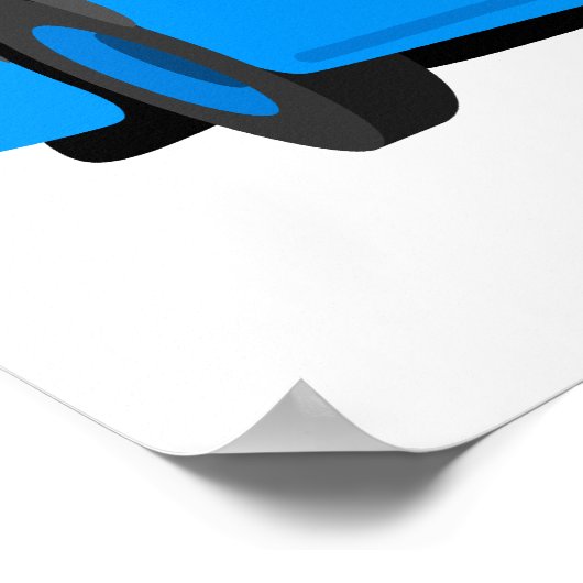 Poster Bus bleu (Coin)