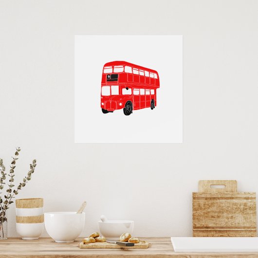 Poster Bus de Londres (Cuisine)