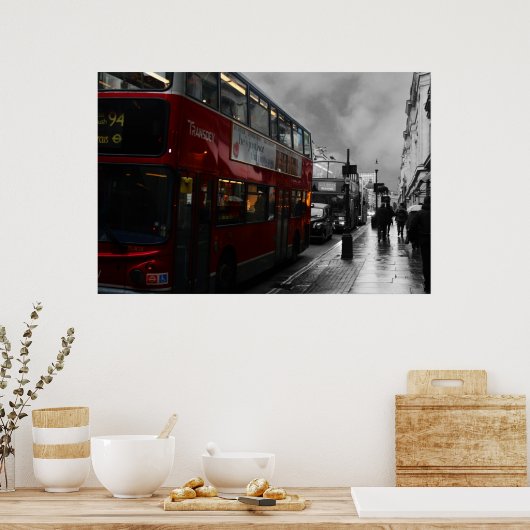 Poster Bus de Londres (Cuisine)