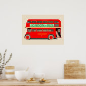 Poster Bus de Londres (Cuisine)