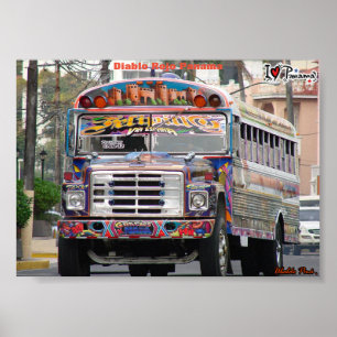 Poster Bus, diablo rojo Panama