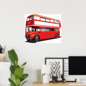 Poster Bus Double Decker (Bureau à domicile)