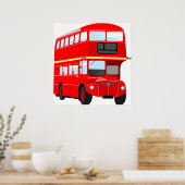 Poster Bus rouge (Cuisine)