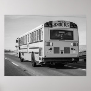 Poster Bus scolaire classique Retro Americana