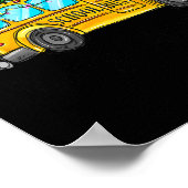 Poster Bus scolaire jaune Noël Light Tree Driver Paja (Coin)