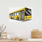 Poster Bus urbain jaune (Cuisine)