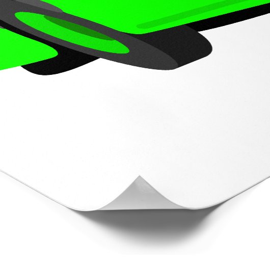 Poster Bus vert (Coin)