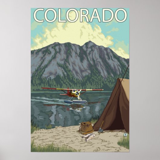 Poster Bush Plane Fishing Colorado (Devant)