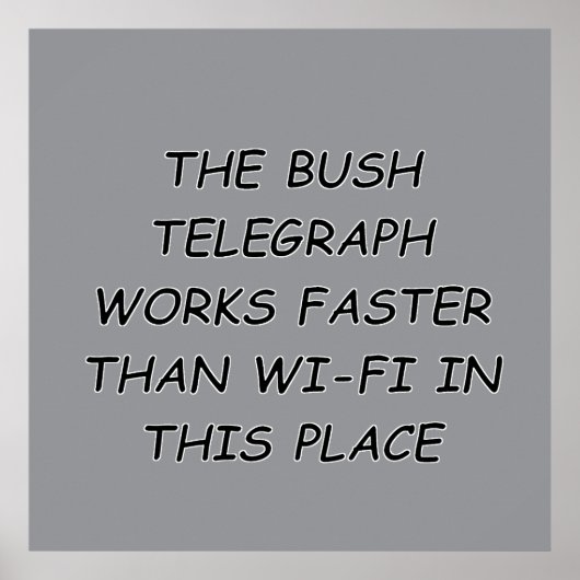 Poster Bush Telegraph (Devant)