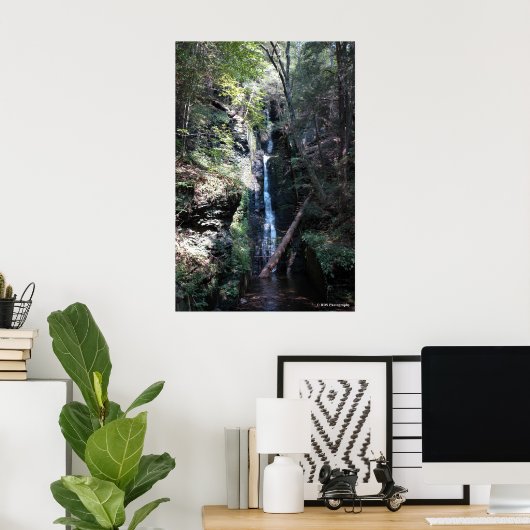 Poster Bushkill Falls in the Poconos. imprimer 0206 (Bureau à domicile)