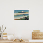 Poster Bushu Tamagawa - Thirty Six Views of Mount Fuji (Cuisine)