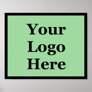 Poster Business Mint Green Votre logo ici Modèle