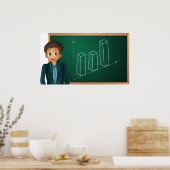 Poster Businessman Presenting Growth Bar Chart (Cuisine)