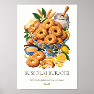 Poster Bussolai Buranèi – Vintage Italian Dessert
