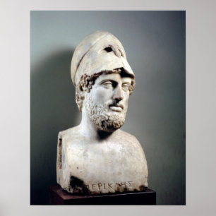 Poster Bust of Pericles copie d'un original grec