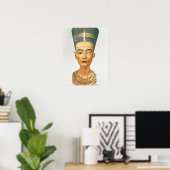 Poster Bust of Queen Nefertiti, front view, from the stud (Bureau à domicile)