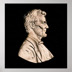 Poster Buste d'Abraham Lincoln
