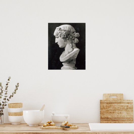 Poster Buste d'Antinous appelé 'Mondragone Antineux' (Cuisine)