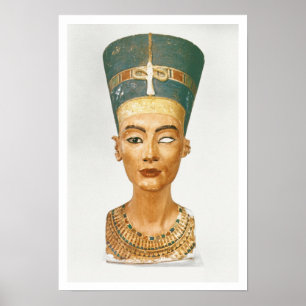 Poster Buste de la Reine Nefertiti, vue de face, du