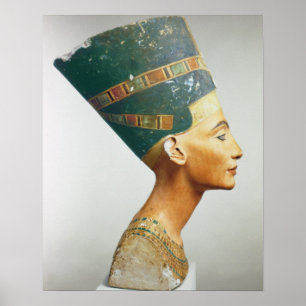 Poster Buste de la reine Nefertiti, vue latérale, de l'st