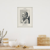 Poster Buste de Platon gravé Le début de toute œuvre (Cuisine)