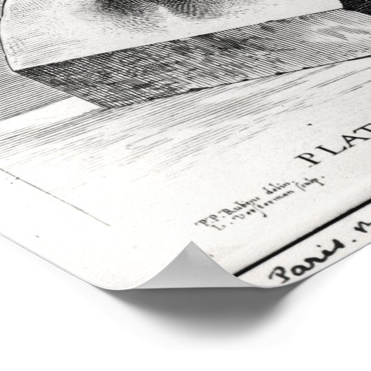 Poster Buste de Platon gravé par Lucas Emil (Coin)