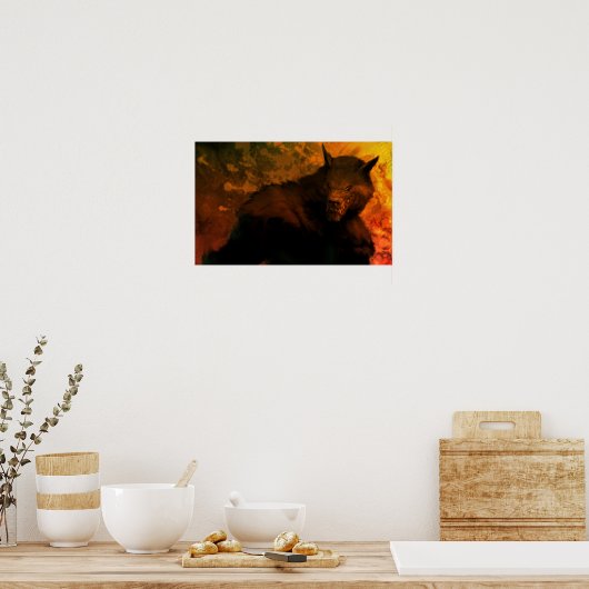 Poster buste de werewolf (Cuisine)