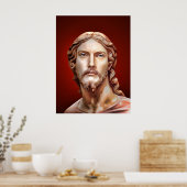 Poster BUSTE DU CHRIST SAUVEUR par MICHELANGELO 2026 (Cuisine)