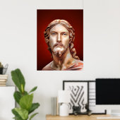 Poster BUSTE DU CHRIST SAUVEUR par MICHELANGELO 2026 (Bureau à domicile)