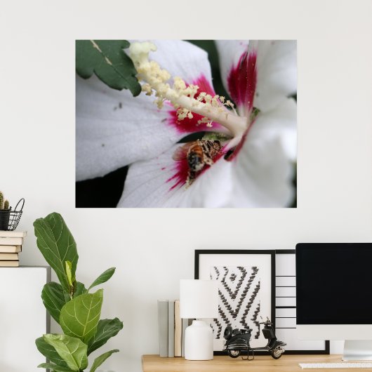 Poster Busy Bee Hibiscus Pollen Party (Bureau à domicile)