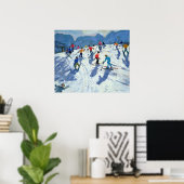 Poster Busy Ski Slope Lofer 2004 (Bureau à domicile)