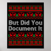 Poster But Did You Doent It Funny Office Christmas Ugly S (Devant)
