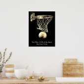 Poster Buts Citation Motivationnelle Basketball Vintage S (Cuisine)