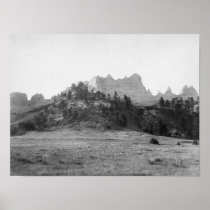 Poster Butte de corneille près de photographie de pi