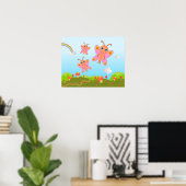 Poster Butterflies and mushrooms (Bureau à domicile)
