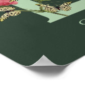 Poster Butterflies Flower Monogram Initial E Personalized (Coin)