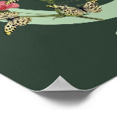 Poster Butterflies Flower Monogram Initial G Personalized (Coin)
