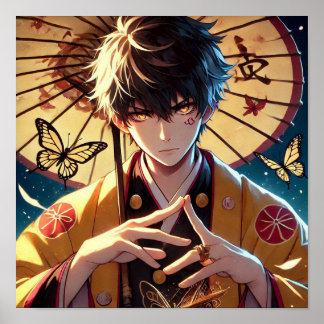 Poster Butterfly Curse : Flame-Eyed Warrior Anime