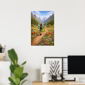 Poster Butterfly Fairy Mountain Hiker | Fairycore Flower (Bureau à domicile)