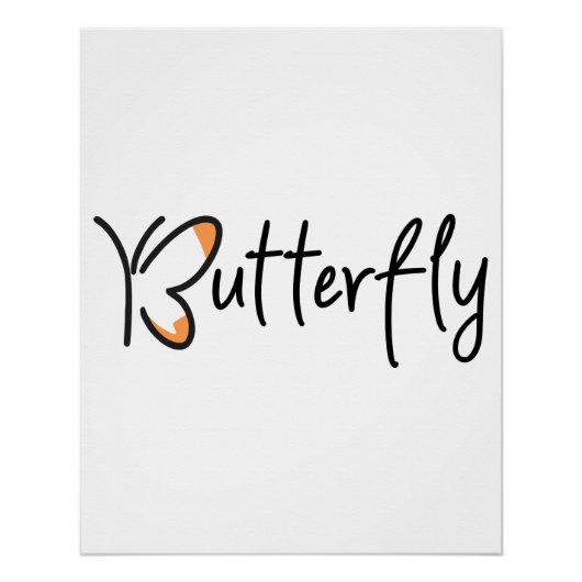 Poster Butterfly Graphic Design, Butterfly (Devant)