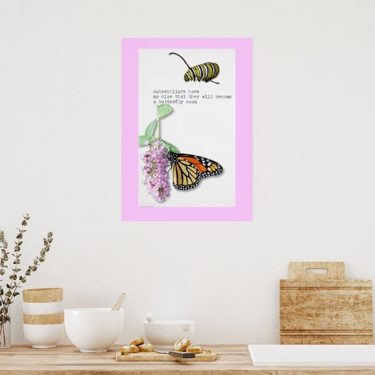 Poster Butterfly Haiku (Keuken)