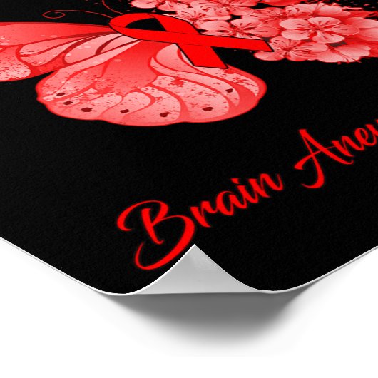 Poster Butterfly I Wear Red For My Maman Brain Aneurysm A (Coin)