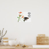 Poster Butterfly on Milkweed, with Verse (John 8:32)  (Cuisine)