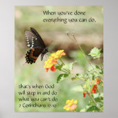 Poster Butterfly on Wildfllowers, Scripture Verse (Devant)