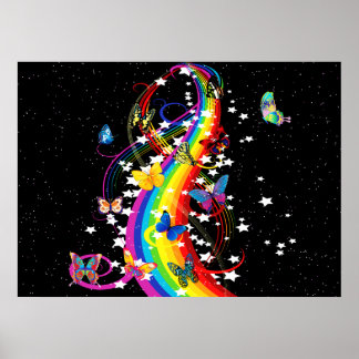 Poster Butterfly Rainbow