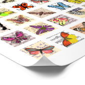 Poster Butterfly Vintage Postcard art Collage sheet (Coin)