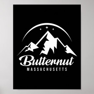Poster Butternut Machusetts Station de ski Ski Snowboardi