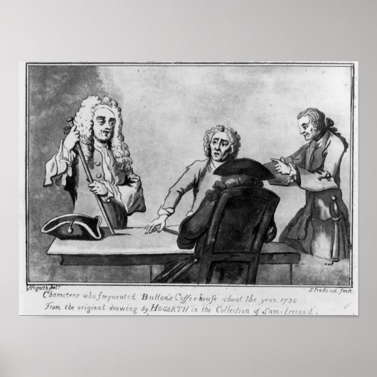 Poster Buttons Coffee House, 1730 (Devant)