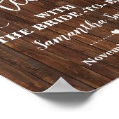 Poster Buvons du thé avec la mariée, signe de mariage occ (Coin)